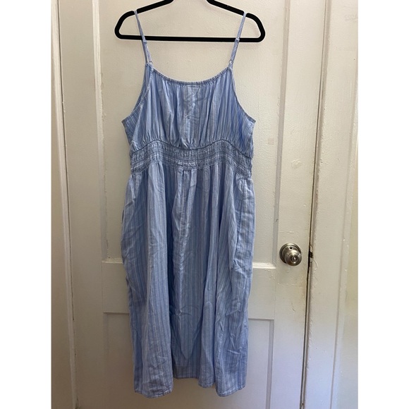 NWT AVA & VIV striped blue dress - Picture 3 of 5